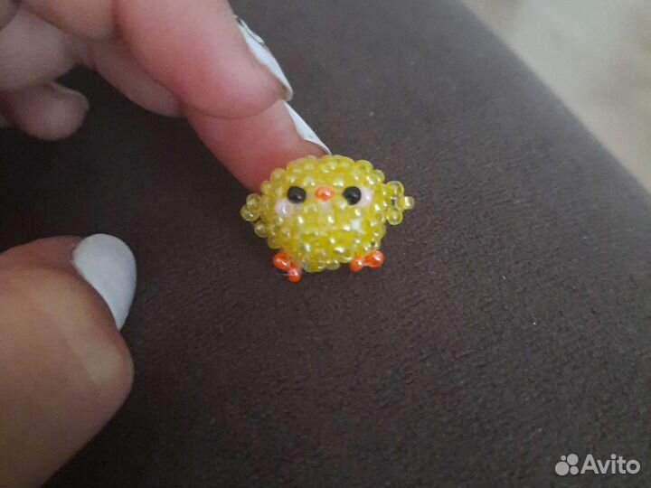 Амигуруми из бисера цыплёнок