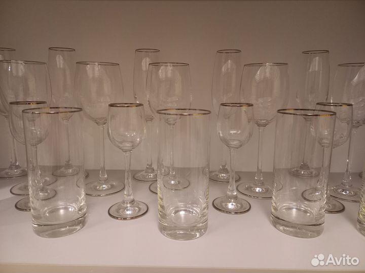 Фужеры каждый вид по 6 шт