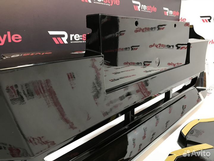 Губа передняя Prado 120 Стиль Modellista LED