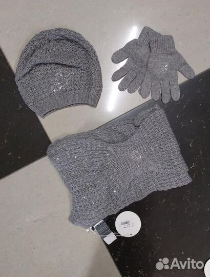 Blumarine шапка шарф перчатки 3,4,5,6,8 лет