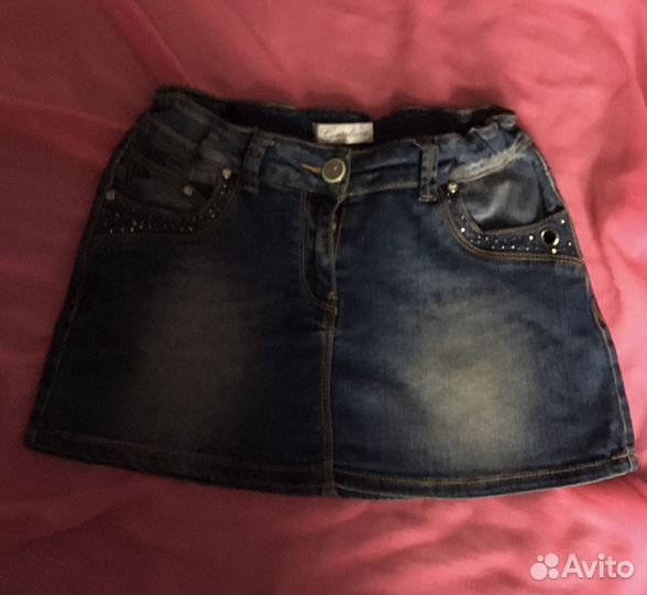 Юбка джинсовая- девочке(Gaialuna-Италия /6-9лет)
