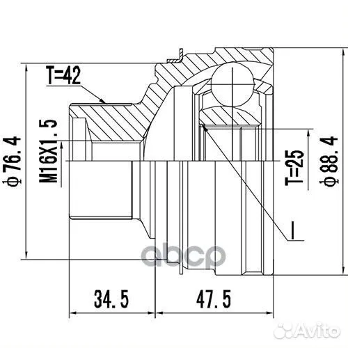 Шрус audi A4 (B8) 08- нар. Z87458R Zikmar