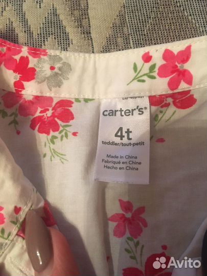 Туника на девочку Carter’s,хлопок