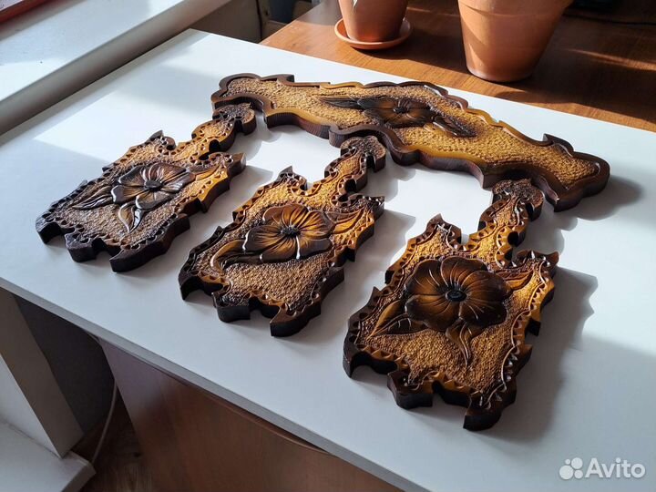 Набор разделочных досок дерево ручная работа