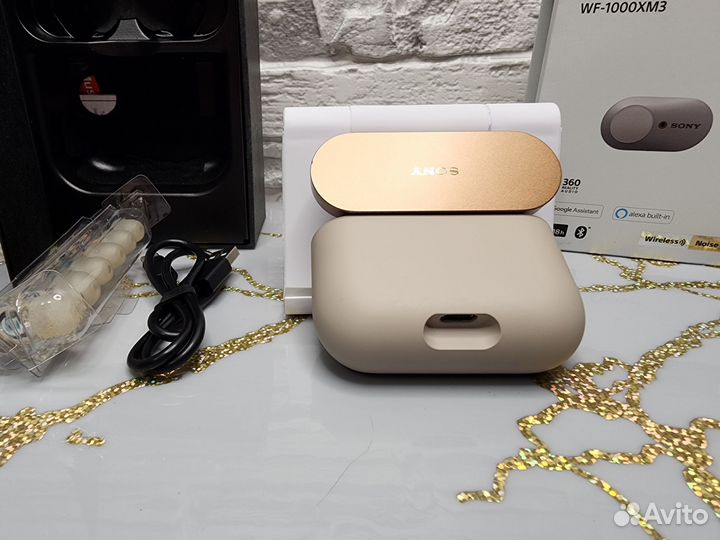 Наушники TWS Sony WF-1000XM3 бежевый