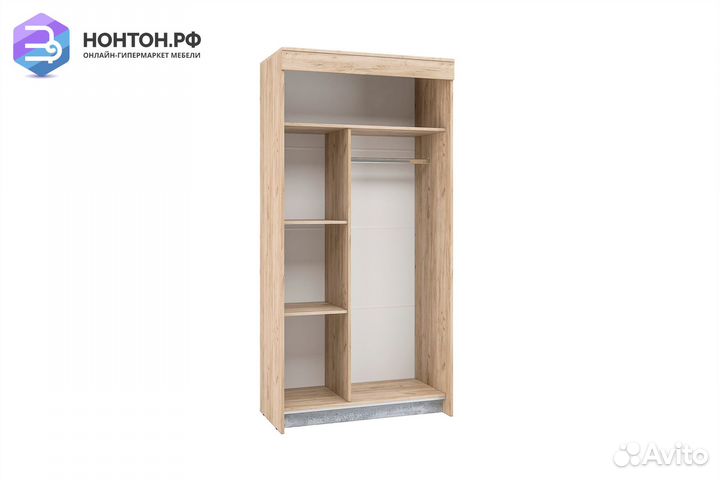 Шкаф-купе Бассо 1.0 м дуб крафт серый / бетонный к