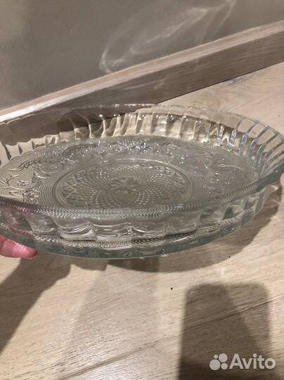 Ваза для фруктов, большое блюдо, поднос, хрусталь