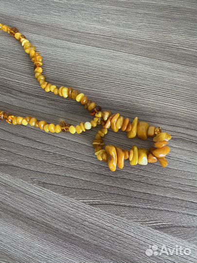 Янтарные бусы натуральные