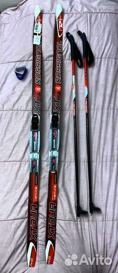 Беговые лыжи rossignol классические 140 см +палки