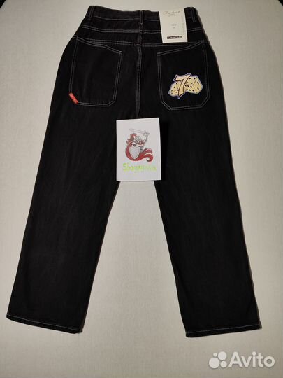 Джинсы широкие jnco yk2 sk8