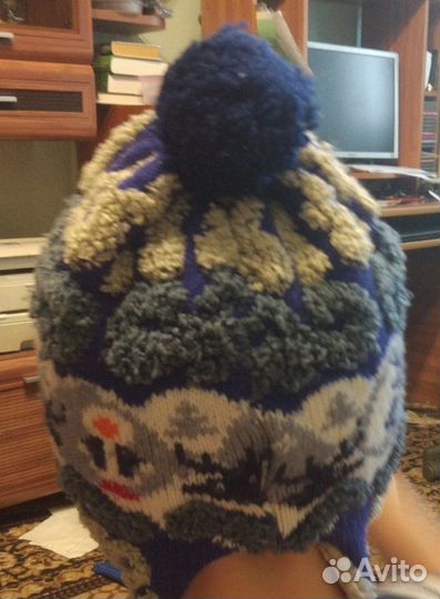 Зимняя шапка детская, на 1-3 года