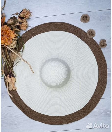 Шляпа пляжная 70 см с большими полями