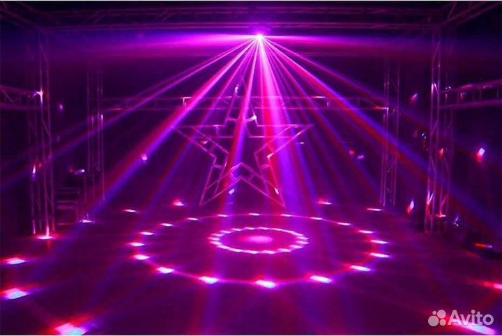 Светомузыка лазерный сценическая 4в1,Пчела
