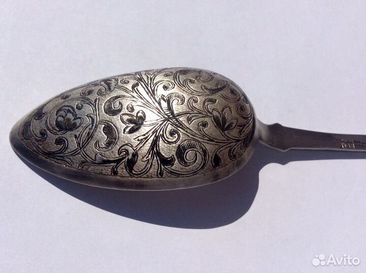 Ложка 84 проба, чернь