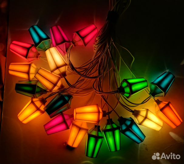 Елочная, новогодняя гирлянда СССР шишка