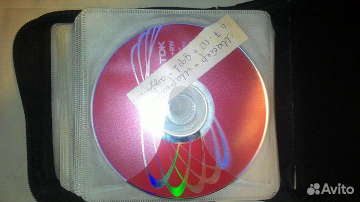 Видеотека сумка 24 DVD CD диски 20 шт фильмы 30 шт