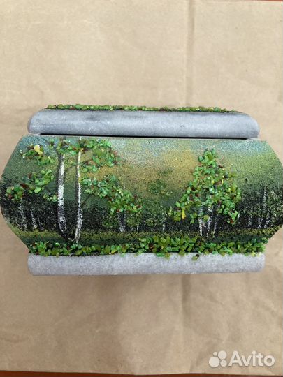 Шкатулка из натурального камня для украшений