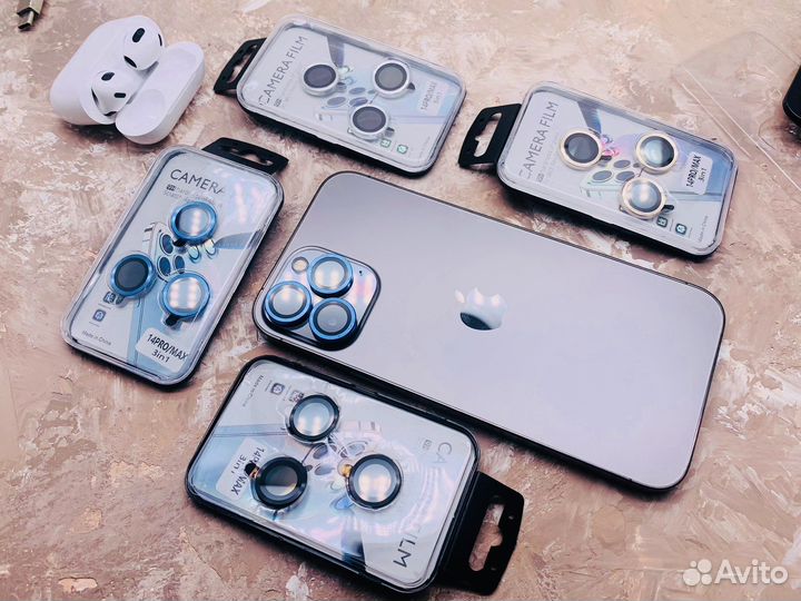 Защитные стекла на камеру iPhone 14