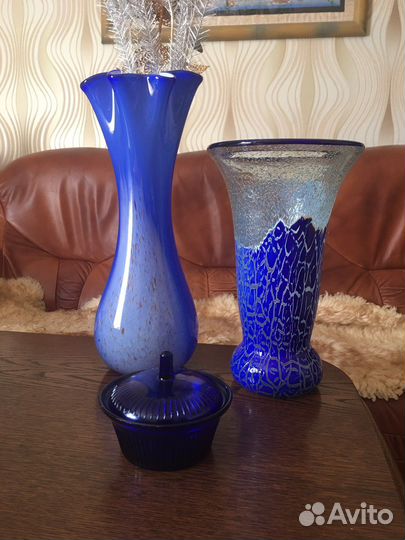 Ваза цветное стекло