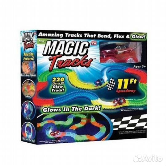 Светящийся гибкий трек magic Traks 220 деталей