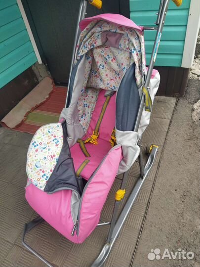 Детские санки коляска ника