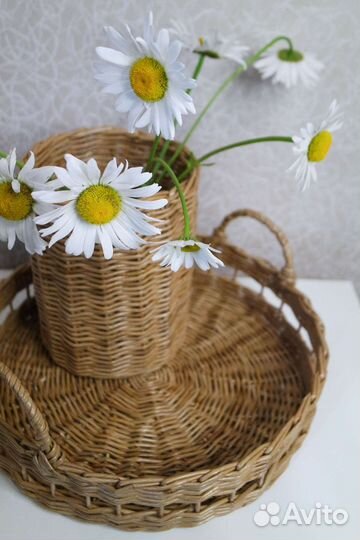 Плетеная ваза для сухоцветов