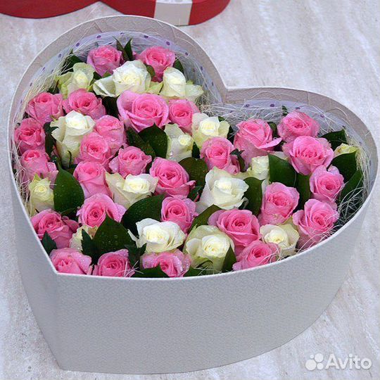 Сердце из цветов 010