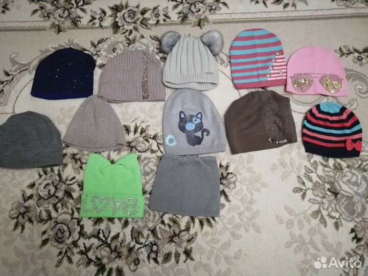 Шапка для девочки,платки