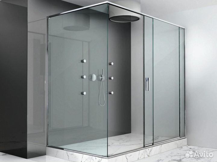 Стеклянные душевые кабины