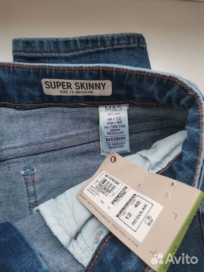 Джинсы Marks&Spenser Rise Super Skinny, новые