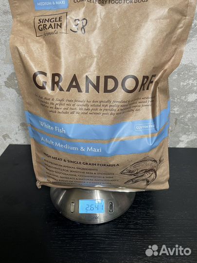 Grandorf white fish корм для собак