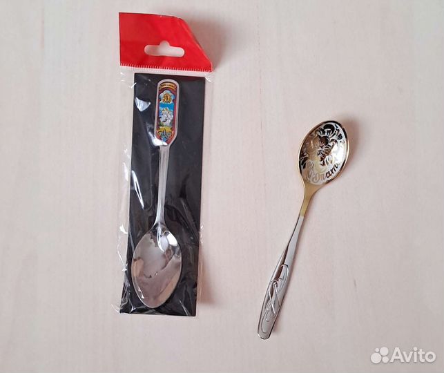 Ложка чайная с именем Татьяна, с городом новая