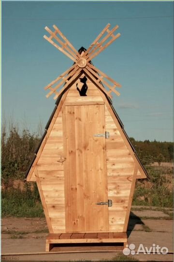 Уличный туалет с декором щзю 012