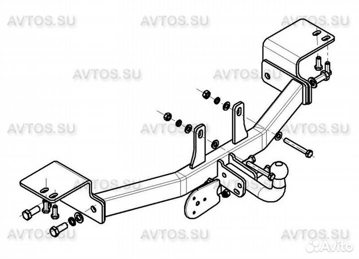 Фаркоп на Toyota Land Cruiser 120 2002-2009, Lexus