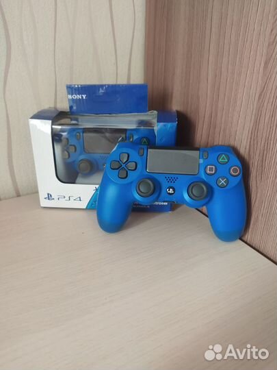 Джойстик PS4 синий(новый)