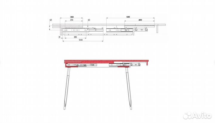 Механизм для стола торцевой 