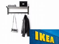 Вешалка IKEA Tjusig лофт дерево +нержавеющая сталь