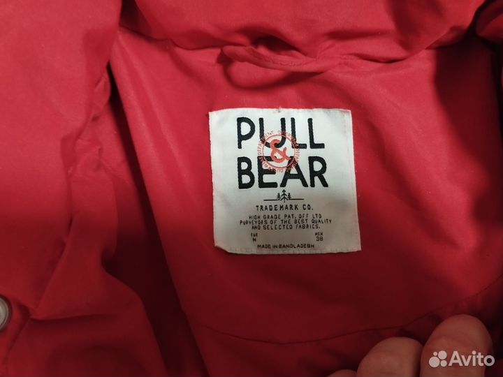 Пуховик мужской pull bear