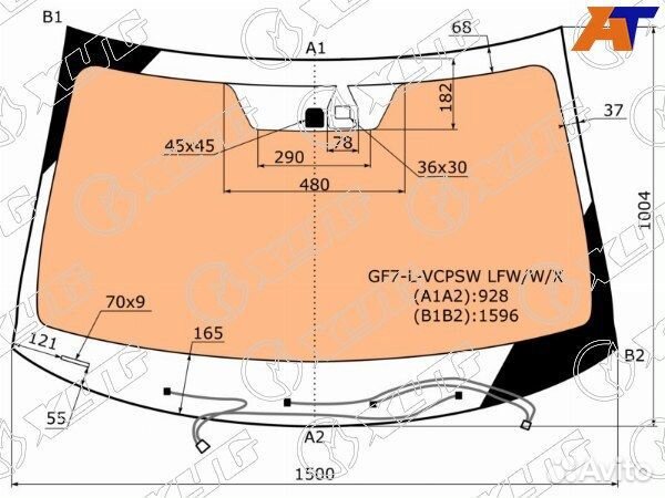 Стекло лобовое infiniti FX35