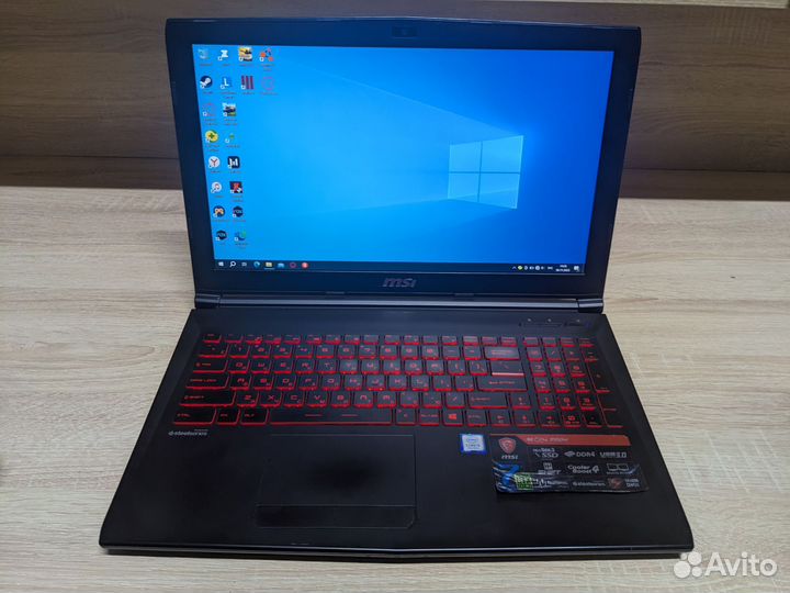 Ноутбук MSI. I5 7300/8GB/GTX 1050