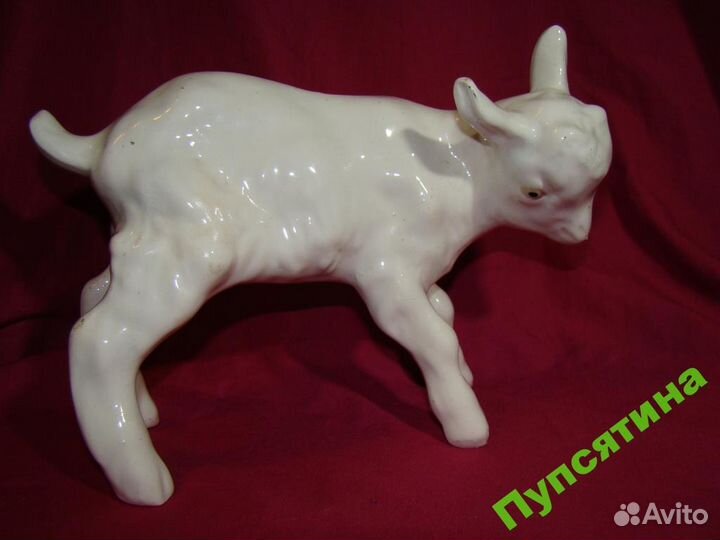 Фарфоровая статуэтка Козленок Кузя Будди