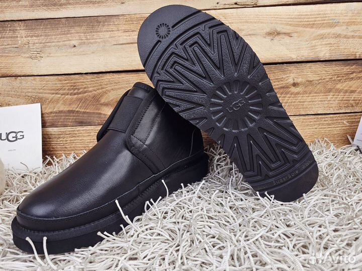 Ugg Neumel Flex Leather Black женские оригинал