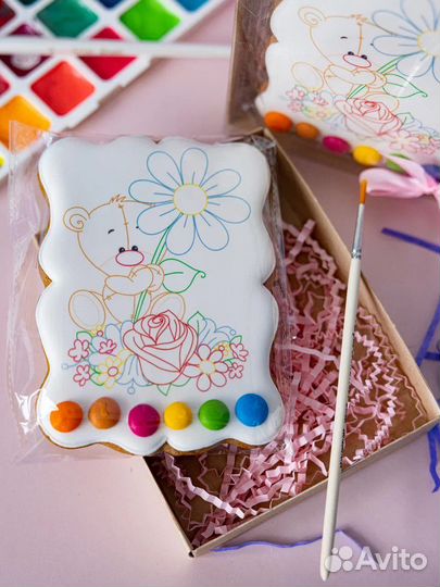 Пряник раскраска подарок ребёнку