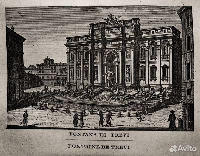 Виды городов Италии. Гравюры (офорт). 1831 -1836