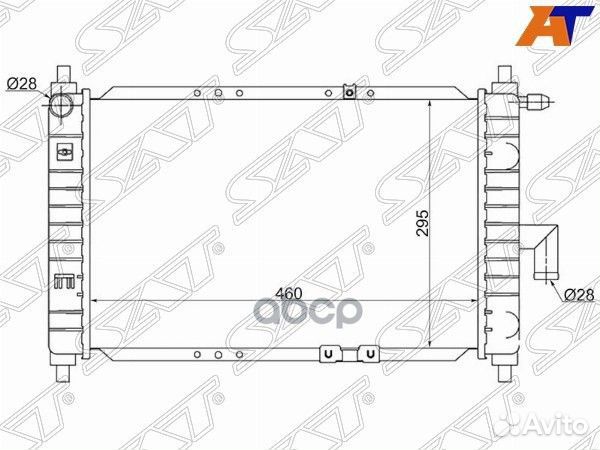 Радиатор daewoo matiz/chery QQ 0.8/1.0 00- (труб