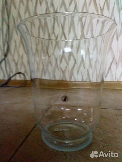 Ваза(из iкеа) фонарь, прозрачное стекло,28 см,799