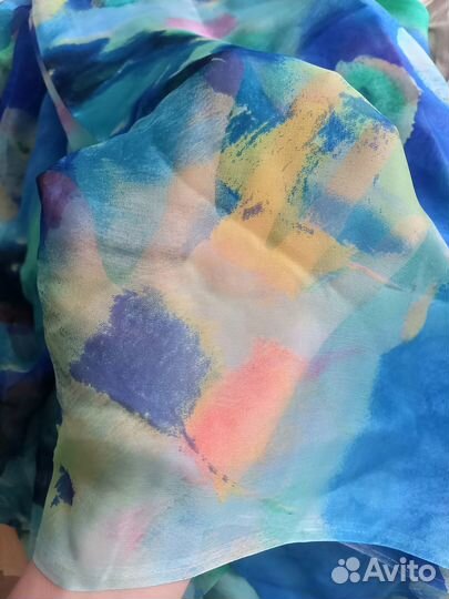 Ткань на платье 100 шелк натуральный большие куски