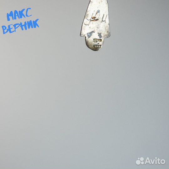 Старинный серебряный крестик 84 проба с эмалью