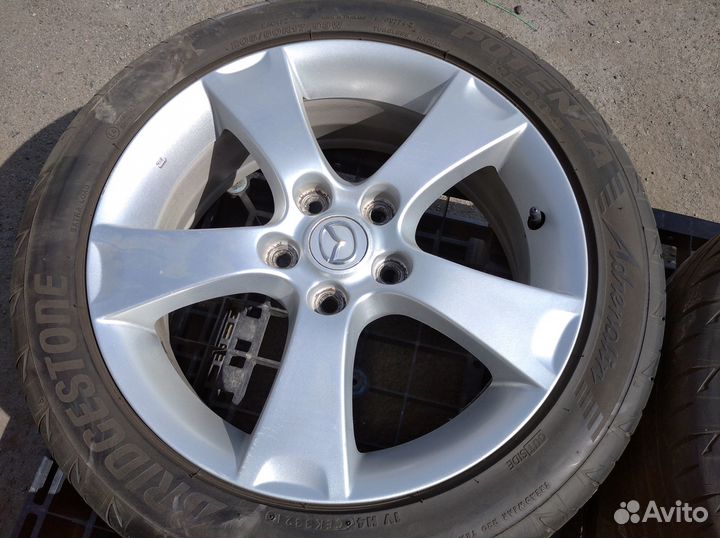 Мазда 3 оригинал диски R17 +205/50R17 Bridgestone