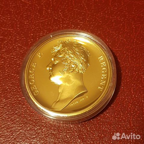 Настольная медаль и монета 200 лет Ватерлоо объявление продам